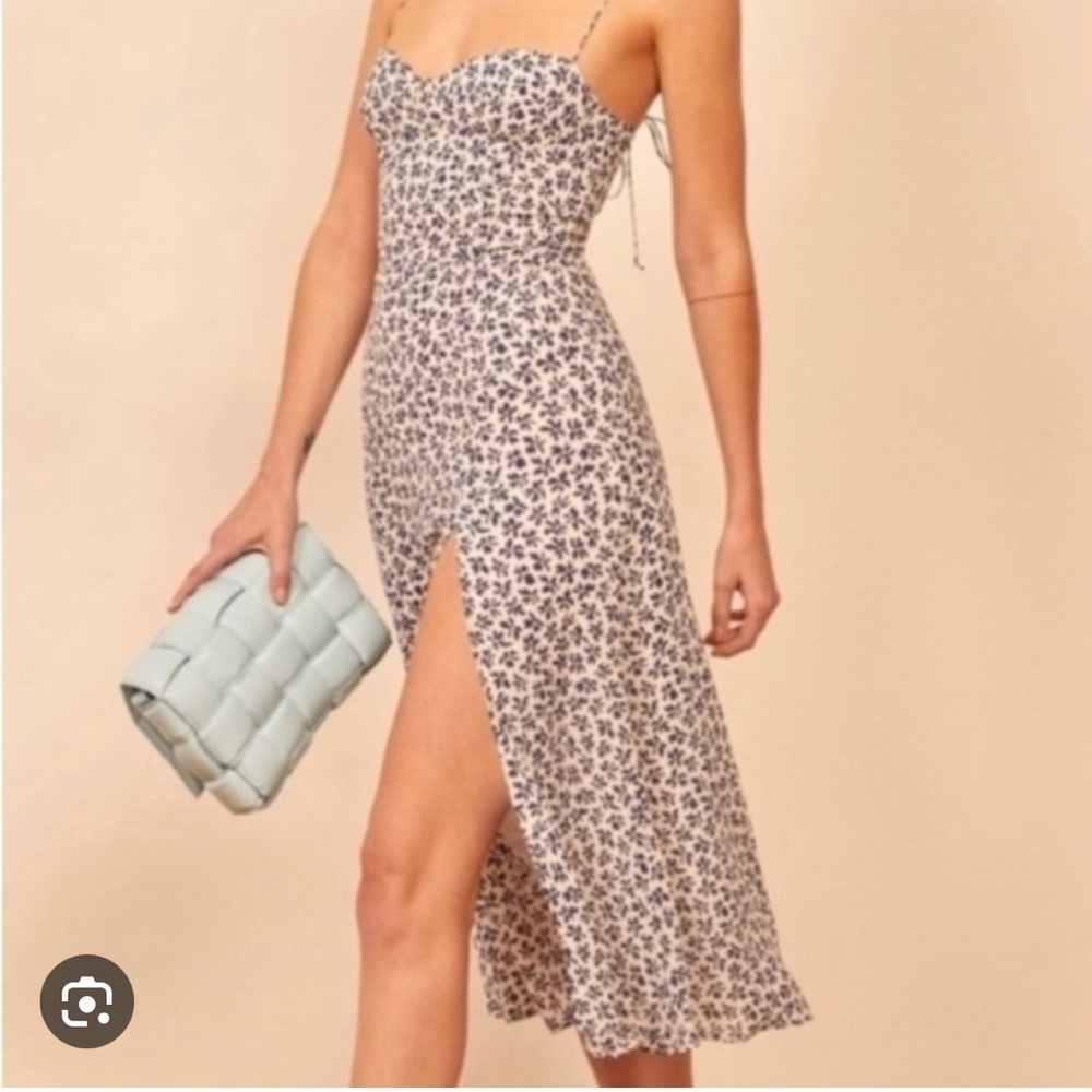 RARE Reformation Juliette Midi Dress Bombay size 8 EUC